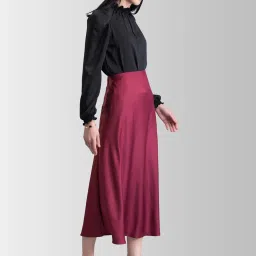 FableStreet Maroon Regular Fit Skirt image 4