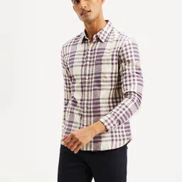 levi's Men's Checkered Slim Fit Linen Shirt image 5