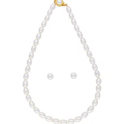 Sri Jagdamba Pearls Dealer Gold-Plated Pearl Beaded Jewellery Set image 5