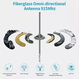 Trade Hub 8 DBi 915 Mhz Omni-Directional LoRa Antenna with 10ft Ultra Low Loss LMR200 Cable (Grey) image 3