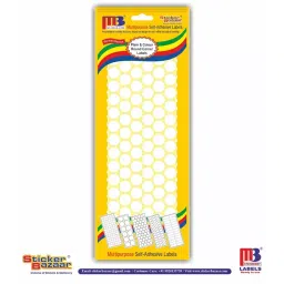 Sticker Bazaar M3 16 mm Plain Paper Round Corner Label White, P-105 (Pack of 10) image 3