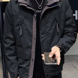StyleCast Men Hooded Long Sleeves Open Front Jacket-picture-23