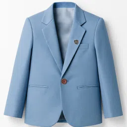 Rikidoos Full Sleeves Solid Blazer - Light Blue-picture-20