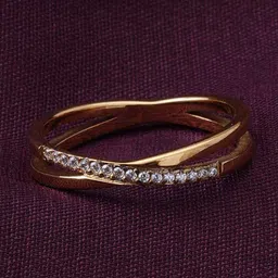 PALMONAS 18KT Gold Plated Criss Cross Ring For Women Waterproof & Anti-Tarnish Ring-picture-35