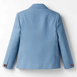 Rikidoos Full Sleeves Solid Blazer - Light Blue image 2