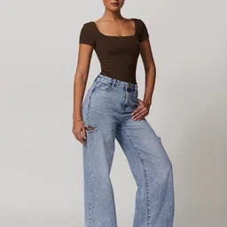 StyleCast Square Neck Short Sleeve Bodysuit image 3