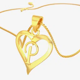Joyalukkas 22KT Gold Alphabet P Pendant - 1.816 g-picture-33