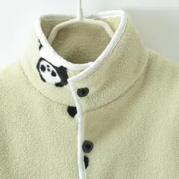 Mark & Mia Full Sleeves Winter Wear Night Suit with Panda Design - Light Green image 3