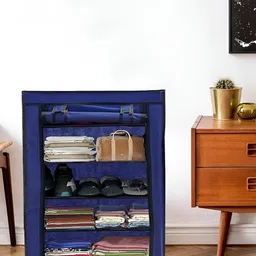 Urban Choice Blue & Black 5 Layer Shoe Rack image 4