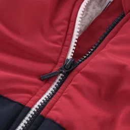 Babyhug Full Sleeves Cut & Sew Hooded Padded Jacket - Multicolour image 4