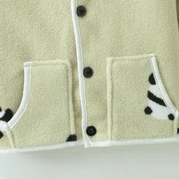 Mark & Mia Full Sleeves Winter Wear Night Suit with Panda Design - Light Green image 4