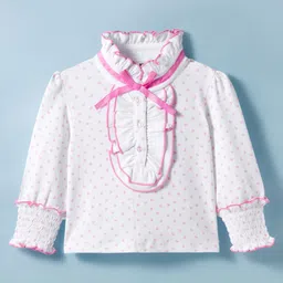 ToffyHouse Knit Full Sleeves Top and Skirt Set With Jacket and Leggings with Heart Print - Pink image 5