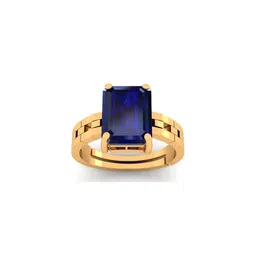 Pranjal Gems Unisex 10.25 Ratti Neelam Sapphire Gemstone Studded Finger Ring-picture-16
