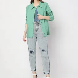 Vero Moda Green Cotton Jacket image 4