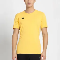 Adidas Yellow Slim Fit Sports T-Shirt image 1