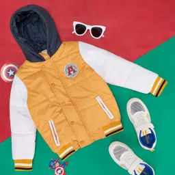 Pantaloons Junior Kids Yellow & Blue Character Based Full Sleeves Coats & Jackets image 1