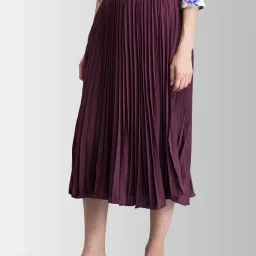 FableStreet Wine Regular Fit Skirt image 3