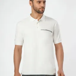 Red Tape White Regular Fit Polo T-Shirt image 1