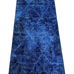 Bianca Blue Microfibre Non-Slip Rug image 3