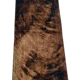 Bianca Khaki & Brown Microfibre Non-Slip Rug image 3