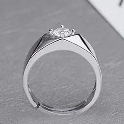 MEENAZ Silver-Plated American Diamond StuddedFingerRing-picture-11