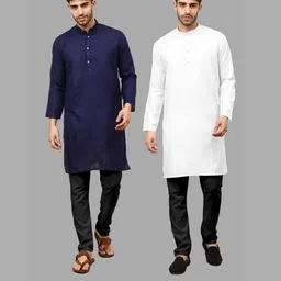 VS MALL Men Cotton Blend Kurta Sets-picture-12