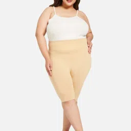 Secrets By ZeroKaata Beige Plain Tummy & Thigh Shaper image 1
