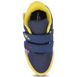 Campus Kids Blue & Lemon Yellow Velcro Shoes image 3