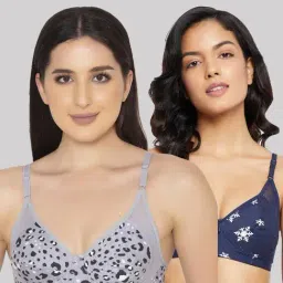 Clovia Multicolor Printed Bra (Pack of 2)-picture-27