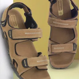 Woodland Men's Camel Floater Sandals image 1