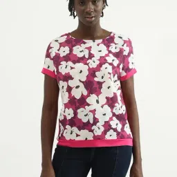 United Colors of Benetton Pink & White Printed Top-picture-30