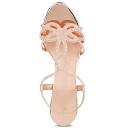 Metro Women's Rose Gold Sling Back Stilettos image 3