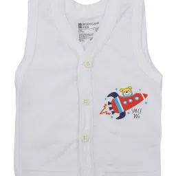 Bodycare Boys White Cotton Printed T-Shirts (Pack of 6) image 2