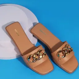 Mochi Women's Beige Casual Sandals-picture-38