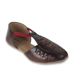 Walkway Women's Maroon Ankle Strap Sandals image 2