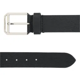 Louis Philippe Black Leather Waist Belt for Men image 4