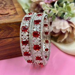 Wedding Chuda by Hitesh Bangles Set Of 2 AD-Studded Latkan Bangles-picture-47