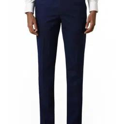 Van Heusen Navy Slim Fit Texture Trousers image 1