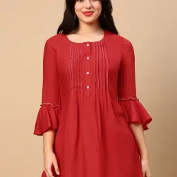 showoffff SHOWOFF Red Regular Fit Kurti image 1