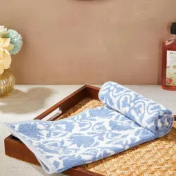 Fabindia Blue Gadh Kamal Woven Cotton Towel image 1