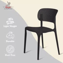 Rose Eva Cafe Elegant Chairs With Backrest Mid Back Black (Set of 4) image 2