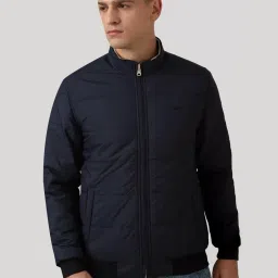 Peter England Navy Regular Fit Quilted Reversible Jacket image 1