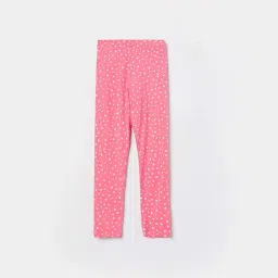 Fame Forever by Lifestyle Girls Pink Cotton Printed Knit Bottom image 1