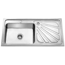 Jayna Signature Collection Jupiter 41x20 inch Matt Finish Stainless Steel Single Bowl Kitchen Sink with Drain Board, SBSD 10 (RHD)-picture-15