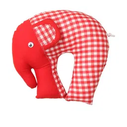 SONNASOFT Kids Red & White Elephant Shaped Neck Pillow image 3