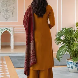 Moda Rapido Women Ethnic Motifs Printed Kurta with Palazzos & Dupatta image 3