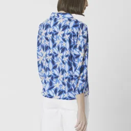 Vero Moda Blue & White Printed Shirt image 2