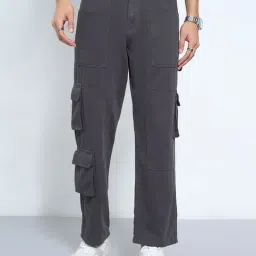 Sf Jeans By Pantaloons Grey Loose Fit Cargo Jeans-picture-48