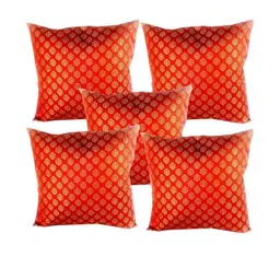 Pinkparot Artsilk 12x12 inch cushion cover set of 5 pcs-image-65