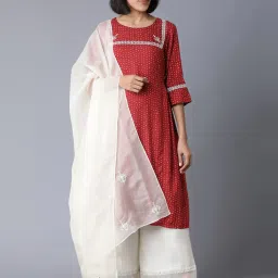 W White Embroidered Dupatta image 2